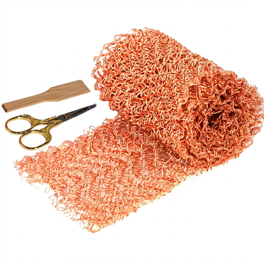 Copper wool plugs for pipe gaps and utility entry points